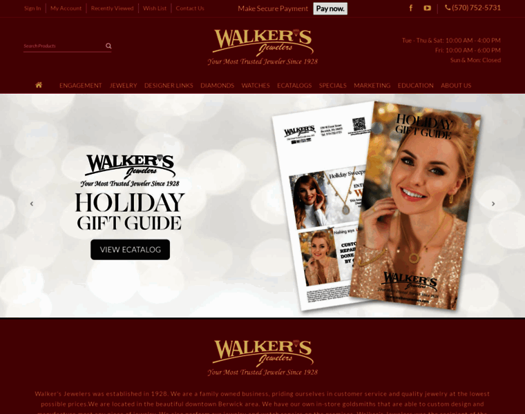 Walkersjewelers.com thumbnail