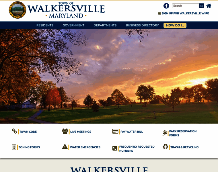 Walkersvillemd.gov thumbnail