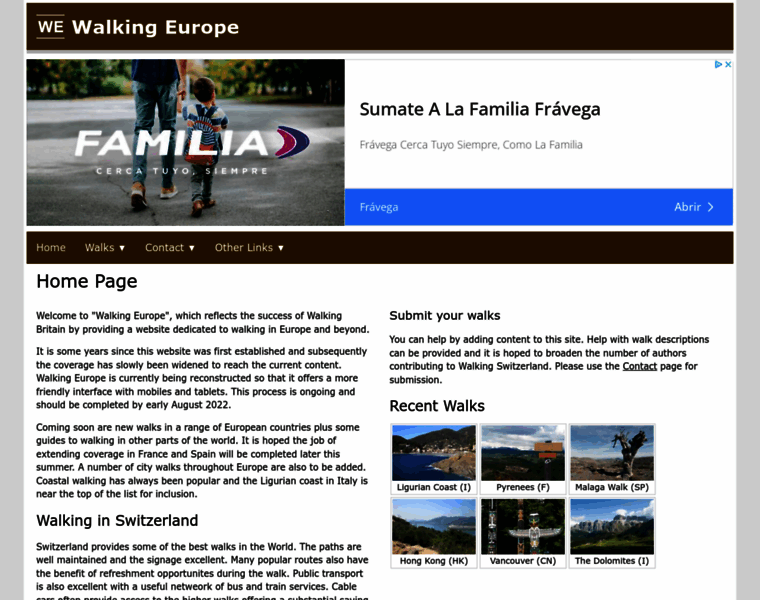 Walkingeurope.info thumbnail