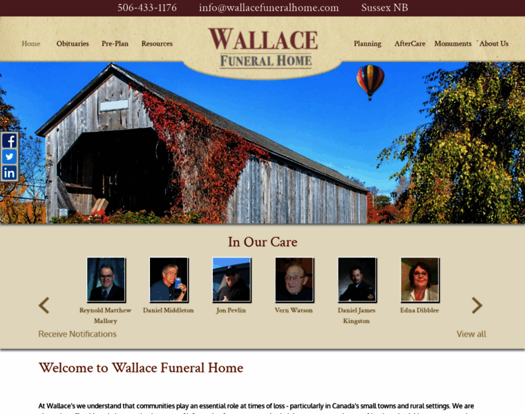 Wallacefuneralhome.com thumbnail