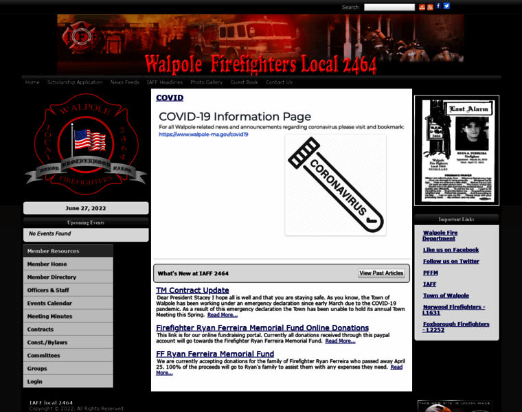 Walpolefirefighters.org thumbnail