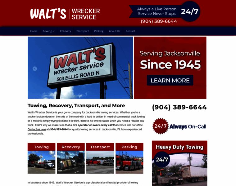 Waltswreckerservice.com thumbnail