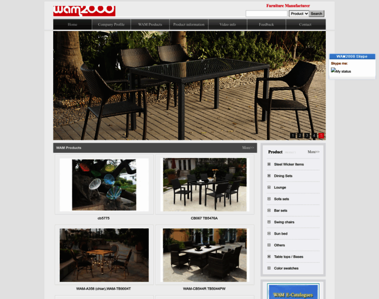 wam2000.com at WI. Welcome-WAM2000 - Furniture Manufacturer