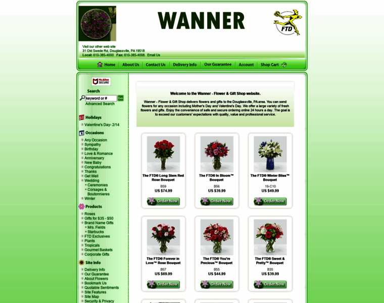 Wannerflowers.com thumbnail
