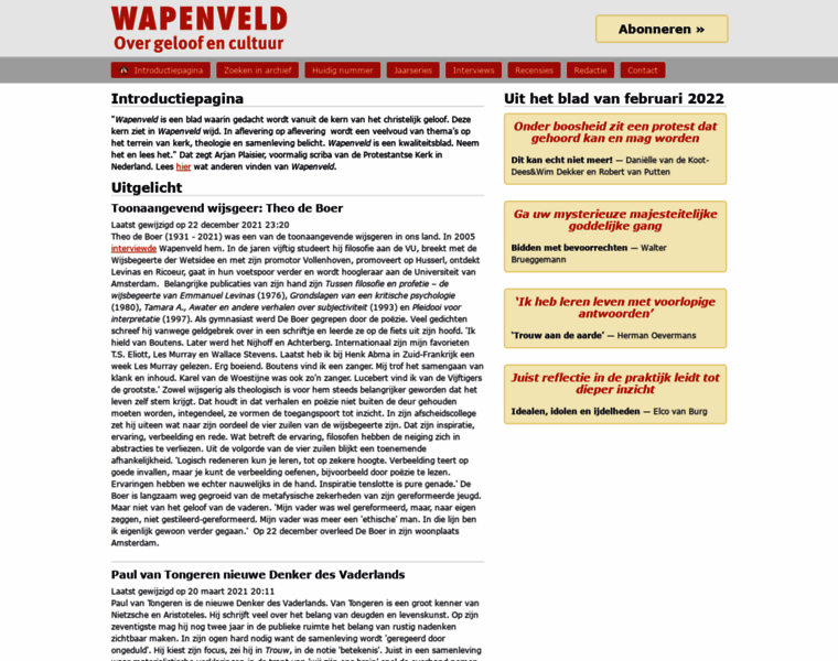 Wapenveldonline.nl thumbnail