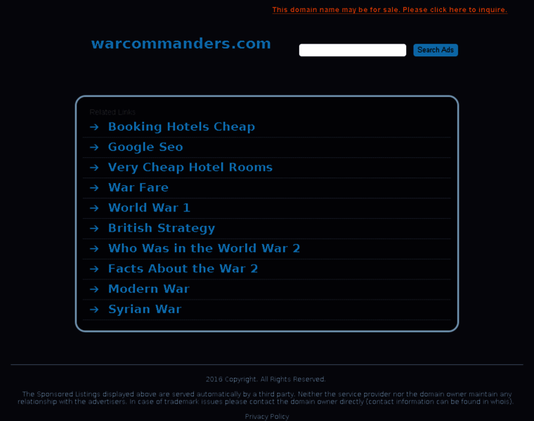 Warcommanders.com thumbnail
