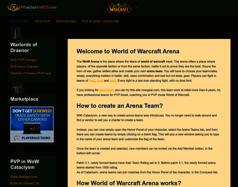 Warcraftarena.net thumbnail