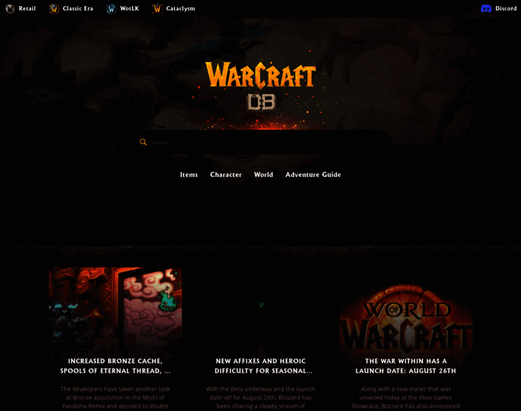 Warcraftdb.com thumbnail