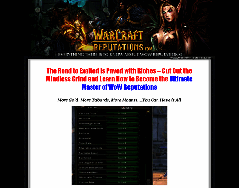 Warcraftreputations.com thumbnail