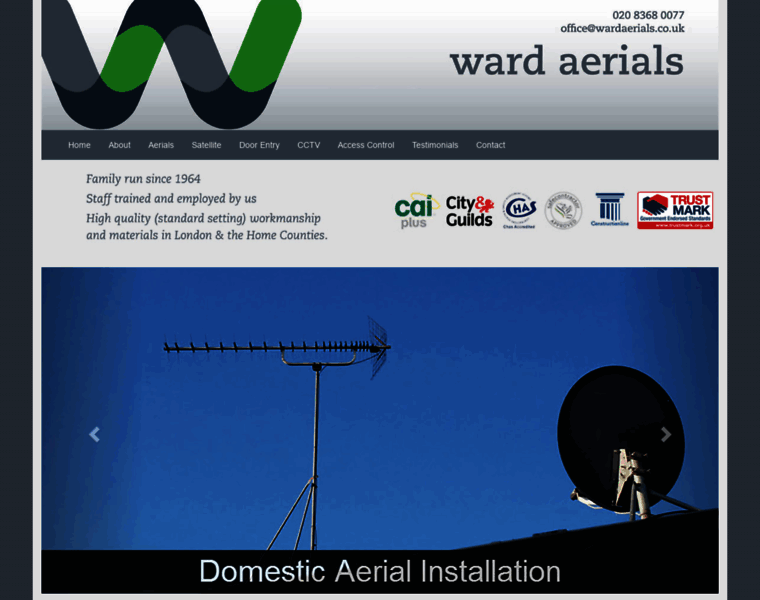 Wardaerials.co.uk thumbnail