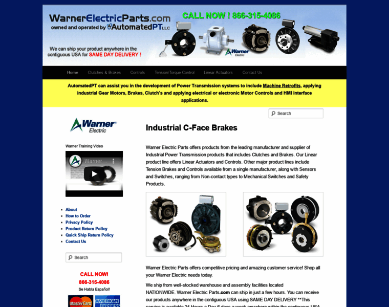 Warnerelectricparts.com thumbnail