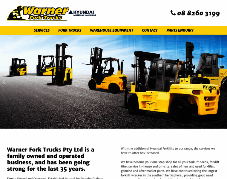 Warnerforktrucks.com.au thumbnail