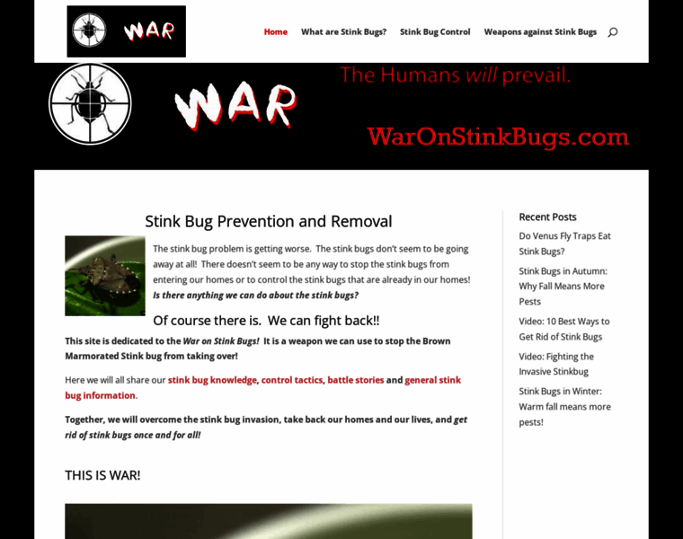 Waronstinkbugs.com thumbnail