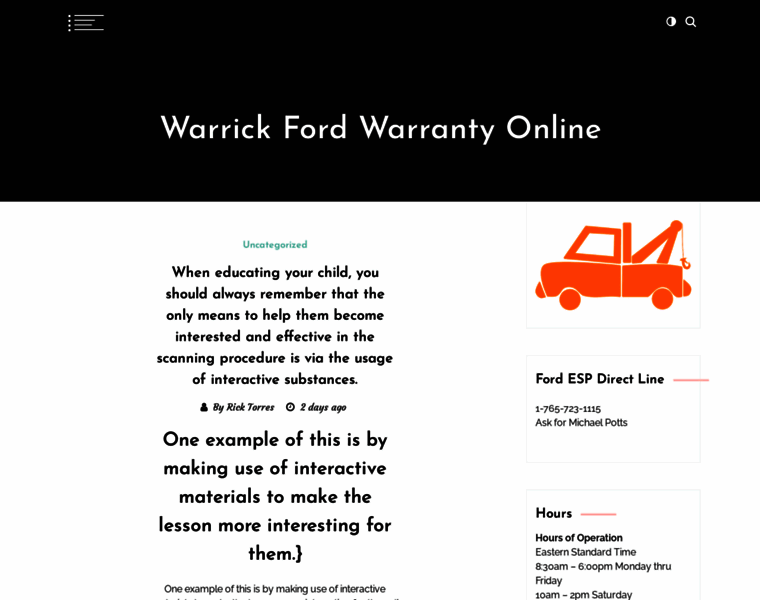 Warrickfordwarrantyonline.com thumbnail