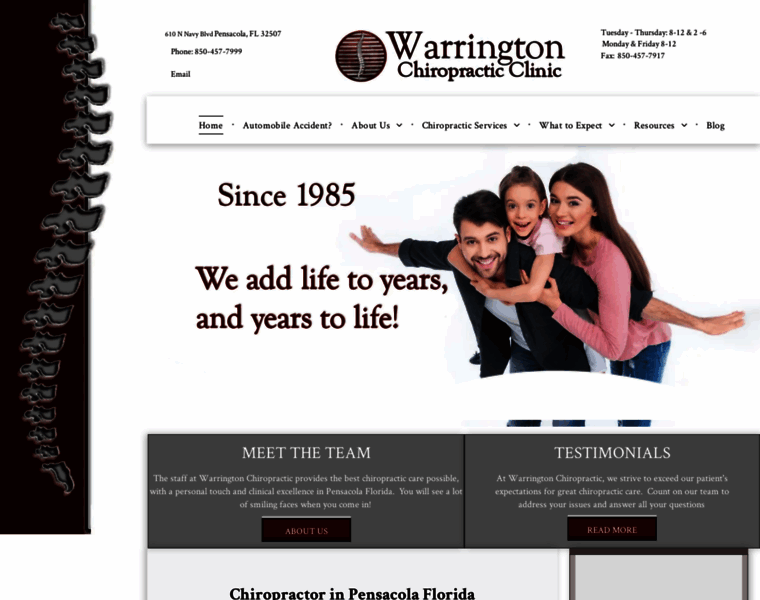 Warringtonchiropractic.com thumbnail