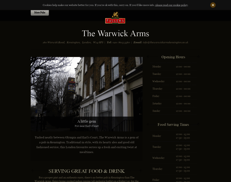 Warwick-arms-kensington.co.uk thumbnail