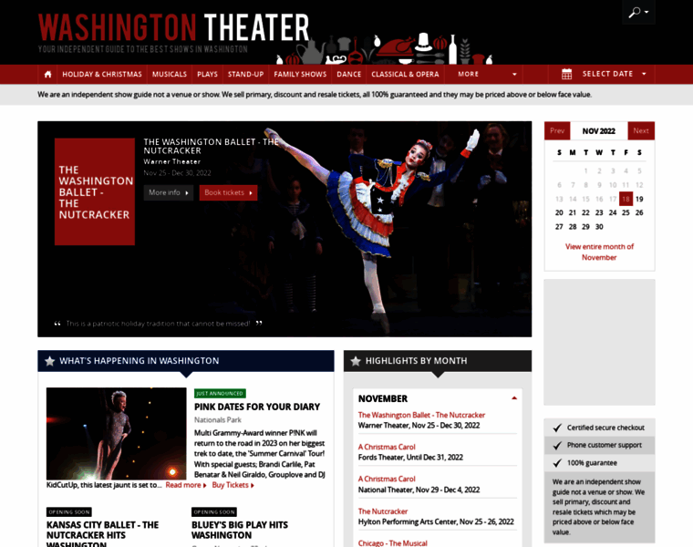 Washington-theater.com thumbnail