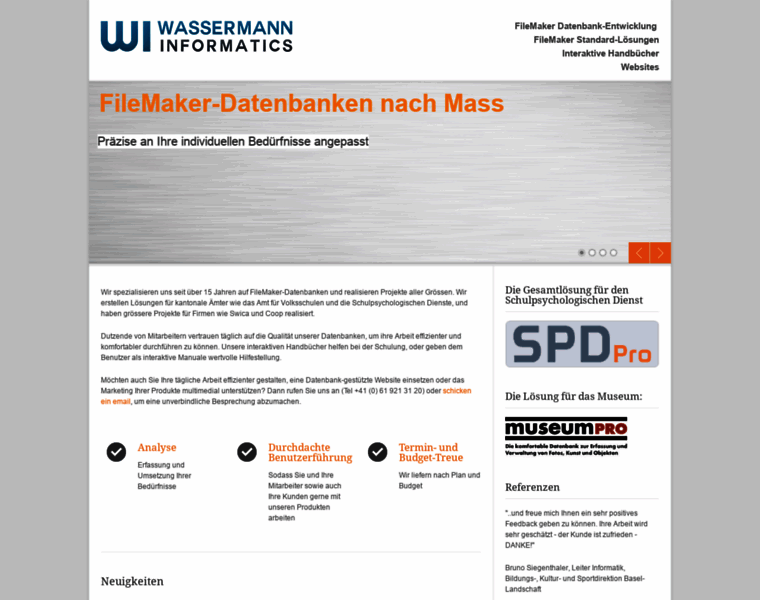 Wassermann-informatics.ch thumbnail