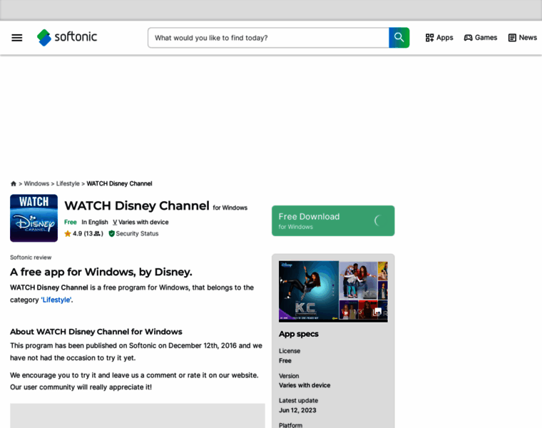 Watch-disney-channel.en.softonic.com thumbnail