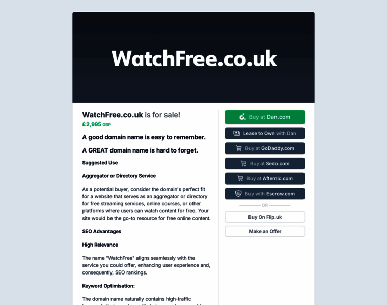 Watchfree.co.uk thumbnail Watchfree.co.uk thumbnail
