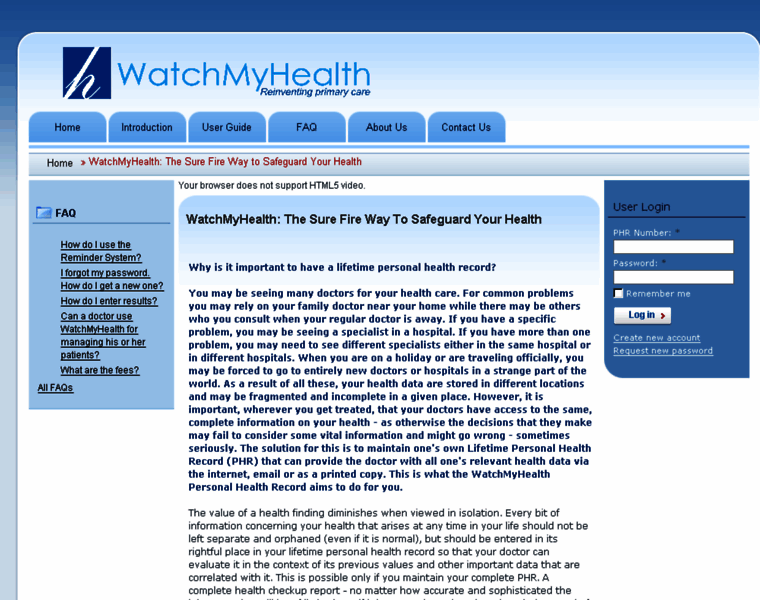Watchmyhealth.com thumbnail