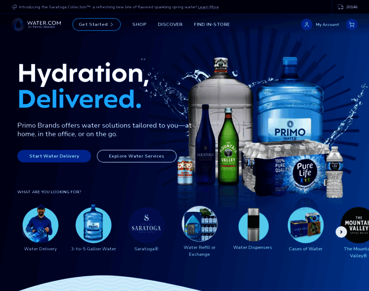 water.com at WI. Water Delivery for Your Home & Business | Primo Brands™