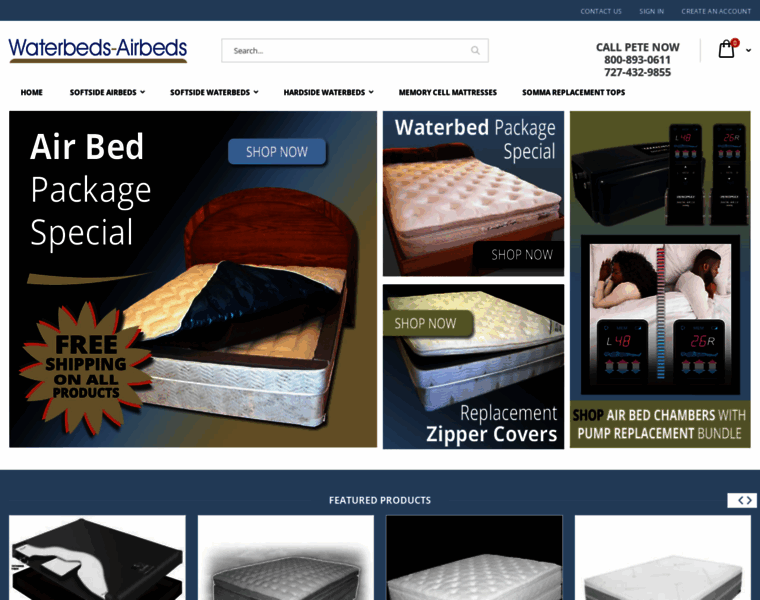 Waterbeds-airbeds.com thumbnail
