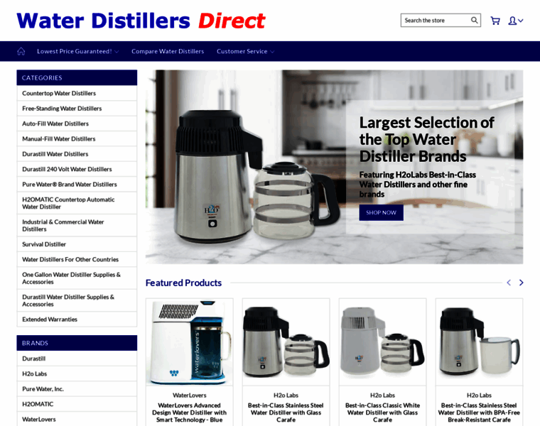 Waterdistillersdirect.com thumbnail