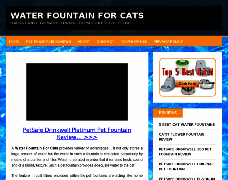 Waterfountainforcats.com thumbnail