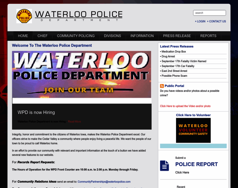 Waterloopolice.com thumbnail
