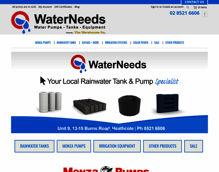 Waterpumpsandtanks.com.au thumbnail