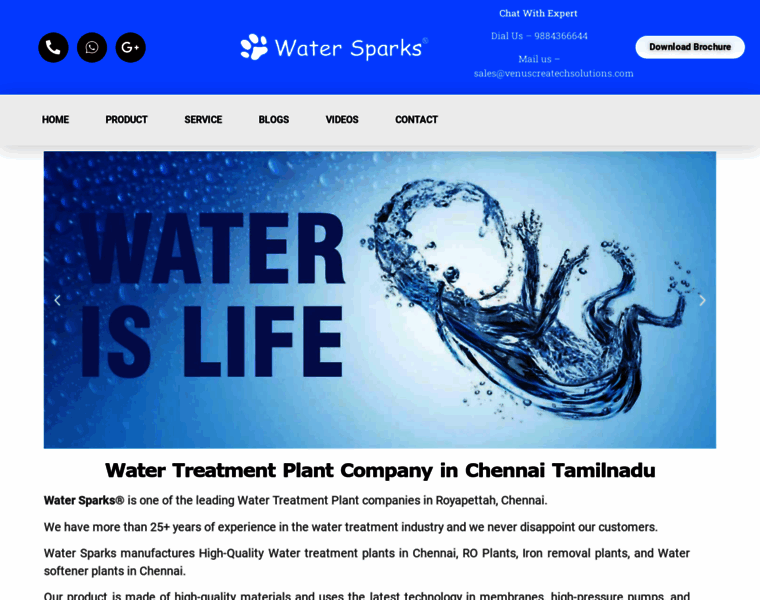 Watersparks.com thumbnail