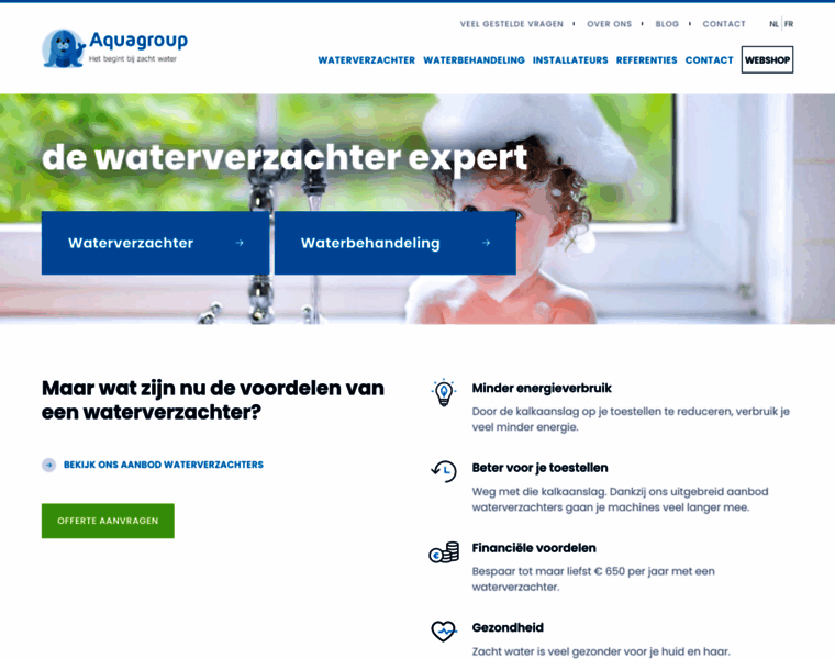Waterverzachteraquagroup.be thumbnail