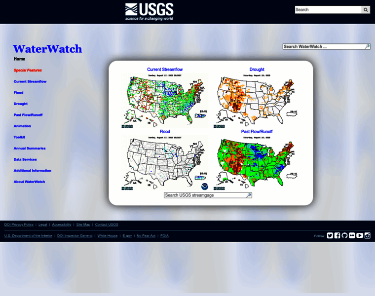 waterwatch.usgs.gov at WI. USGS WaterWatch -- Streamflow conditions
