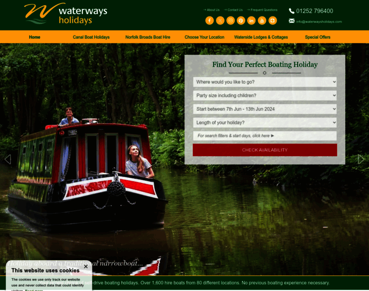 Waterwaysholidays.com thumbnail