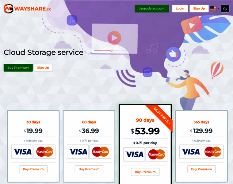 wayshare.cc at WI. Wayshare.cc - Cloud Storage service