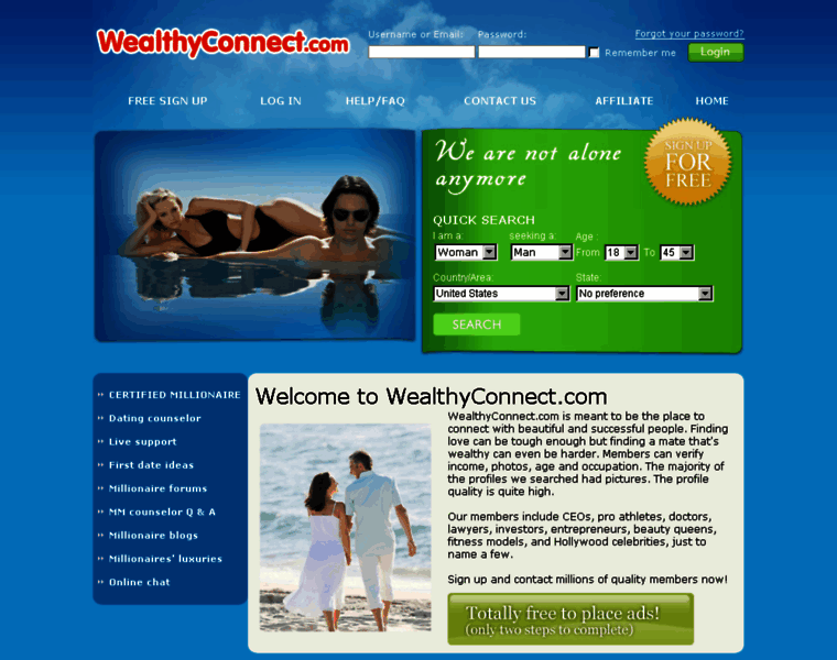 Wealthyconnect.com thumbnail