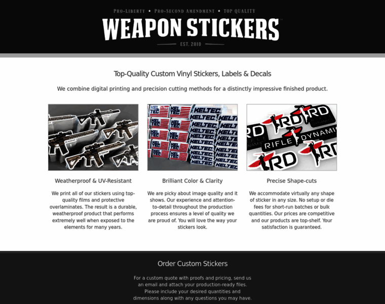 Weaponstickers.com thumbnail