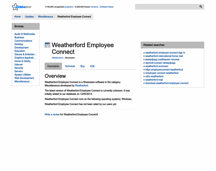 Weatherford-employee-connect.updatestar.com thumbnail