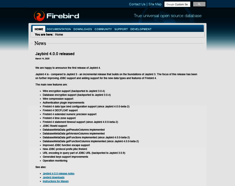 Web.firebirdsql.org thumbnail