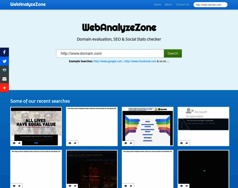 Webanalyzezone.com thumbnail