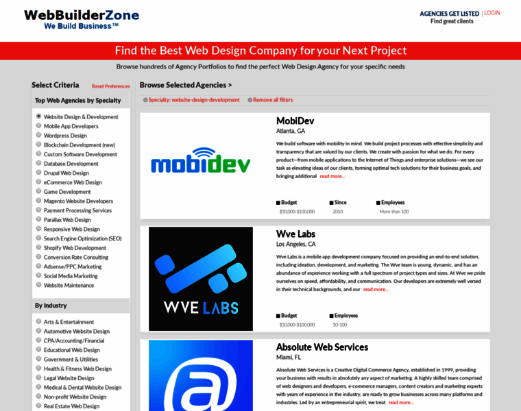 Webbuilderzone.com thumbnail