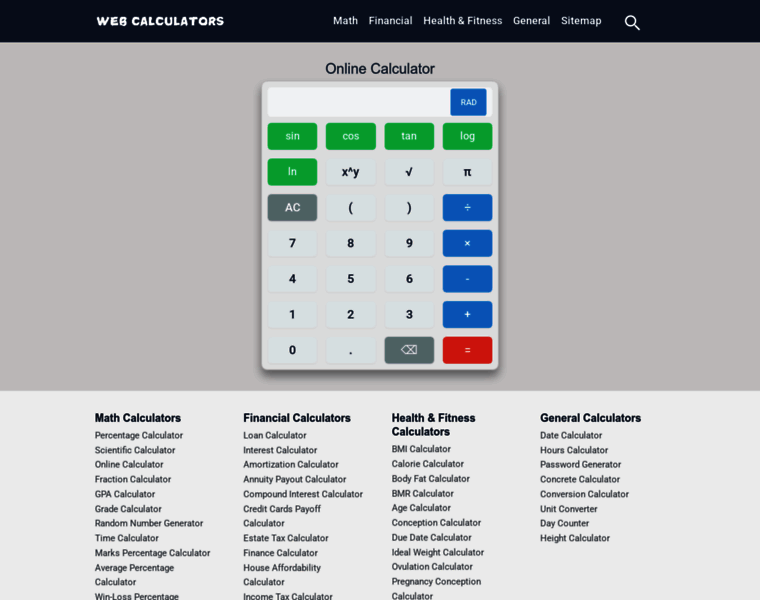 Webcalculators.org thumbnail Webcalculators.org thumbnail