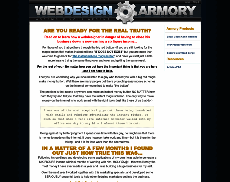 Webdesignarmory.com thumbnail