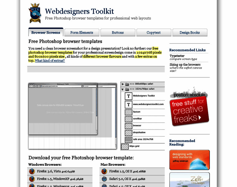 Webdesignerstoolkit.com thumbnail
