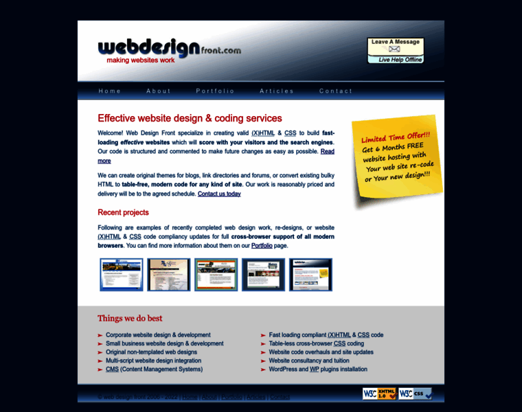 Webdesignfront.com thumbnail