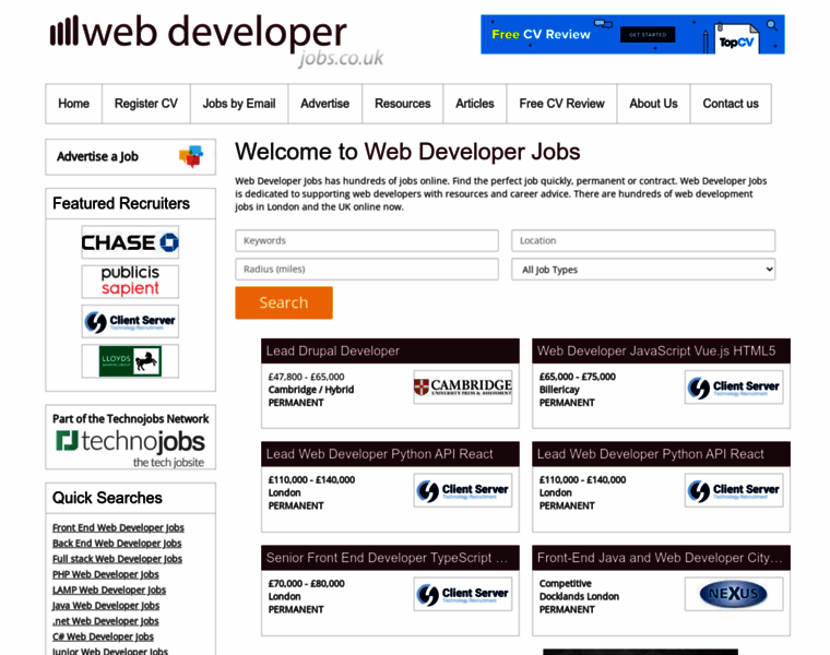 Webdeveloperjobs.co.uk thumbnail