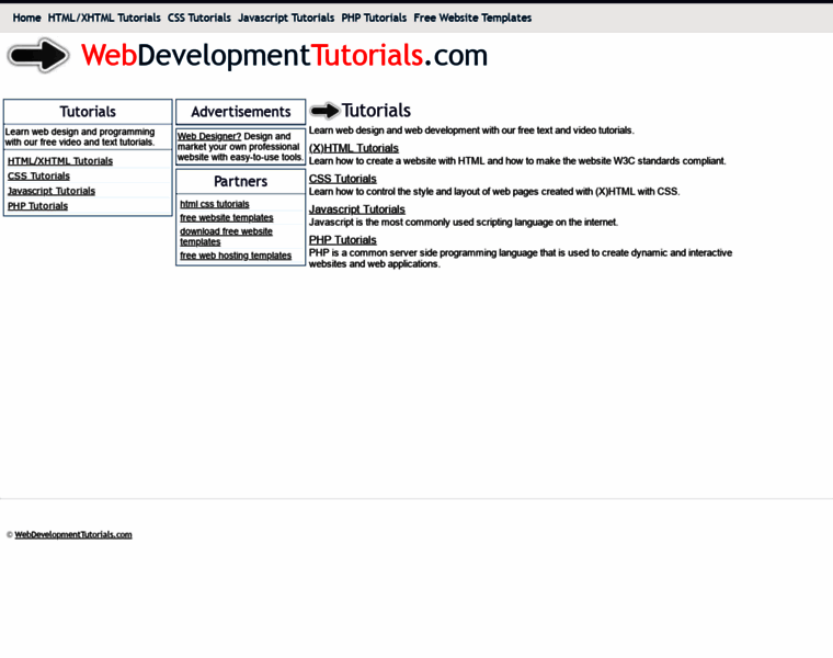 Webdevelopmenttutorials.com thumbnail