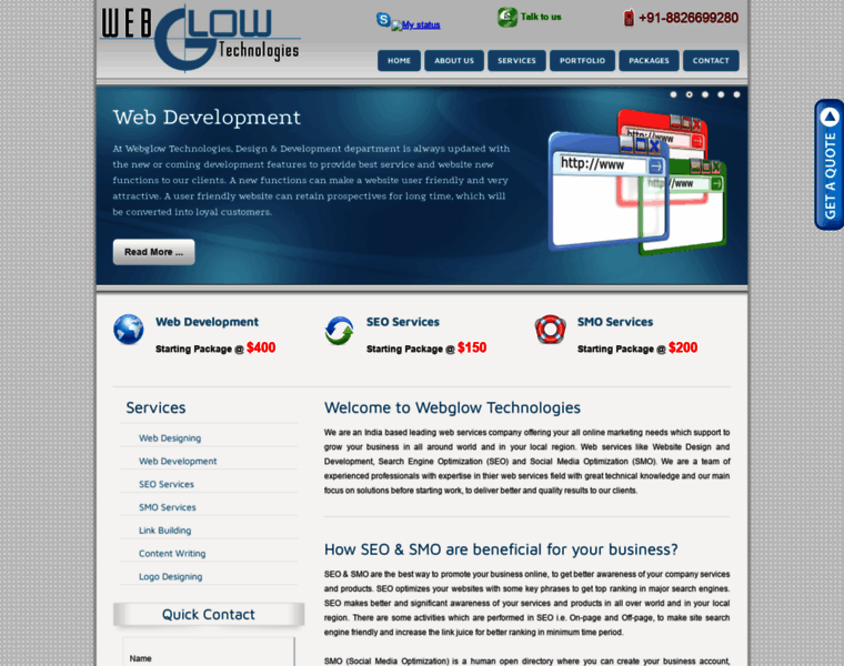 Webglowtechnologies.com thumbnail