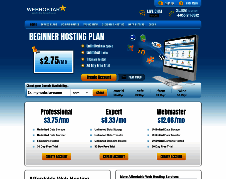 Webhostar.com thumbnail